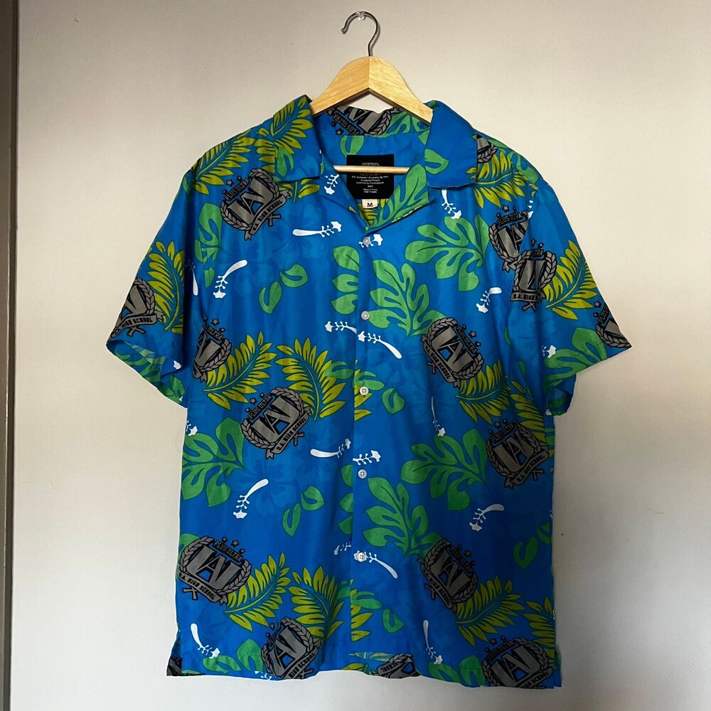 My Hero Academia Funimation Hawaiian Shirt Blue Tropical Anime Size M